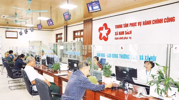 Trung tâm Phục vụ Hành chính công xã Nam Sách cơ bản đáp ứng nhu cầu của nhân dân.