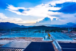 Trạm biến áp 500 kV Thuận Nam và lưới điện truyền tải 500 kV, 220 kV tại Ninh Thuận.