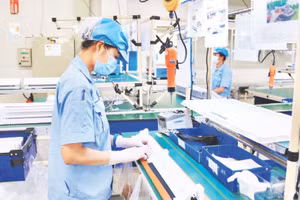 Sản xuất tại Công ty TNHH Rhythm Precision Việt Nam, khu công nghiệp Nội Bài, Hà Nội. (Ảnh minh họa)