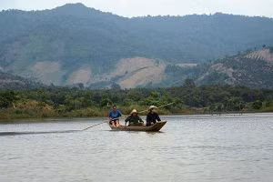 Dòng Pô Kô, đoạn chảy qua địa phận huyện Ia Grai, tỉnh Gia Lai. 