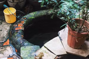 Một giếng cổ ở ngõ Tạm Thương, Hoàn Kiếm, Hà Nội.