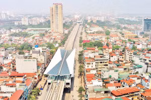 Dự án tuyến đường sắt đô thị Nhổn - ga Hà Nội là một dự án quan trọng, mức đầu tư lớn nhưng tiến độ triển khai còn chậm, mới giải ngân đạt 43%. Ảnh: Hoàng Huy