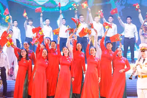 Tiết mục trong chương trình nghệ thuật “Tổ quốc tôi chưa đẹp thế bao giờ” tối 1-9.