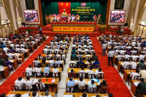 Toàn cảnh Đại hội đại biểu Đảng bộ tỉnh An Giang lần thứ 11, nhiệm kỳ 2020-2025.