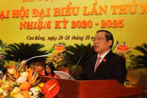 Đồng chí Lại Xuân Môn, Ủy viên T.Ư Đảng, Bí thư Tỉnh ủy Cao Bằng khóa 19.