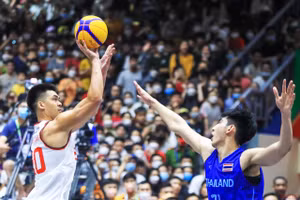 Đầu tàu Chris Dierker thi đấu xuất sắc giúp đội tuyển nam 3x3 Việt Nam lọt vào chung kết. (Ảnh: Minh Phú)