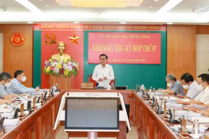 Kỳ họp thứ 7 Ủy ban Kiểm tra Trung ương ngày 30/9/2021. Ảnh: TTXVN