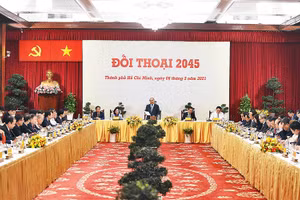 "Đối thoại 2045" diễn ra tại Hội trường Thống Nhất, TP Hồ Chí Minh. Ảnh: Quang Hiếu 