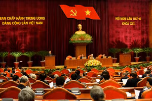 Quang cảnh Hội nghị lần thứ 15 Ban Chấp hành Trung ương Đảng Cộng sản Việt Nam khóa XII.