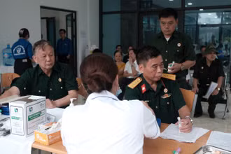 Quy trình lấy máu xét nghiệm để kiểm tra sức khỏe toàn diện cho các đối tượng thương binh, bệnh binh.