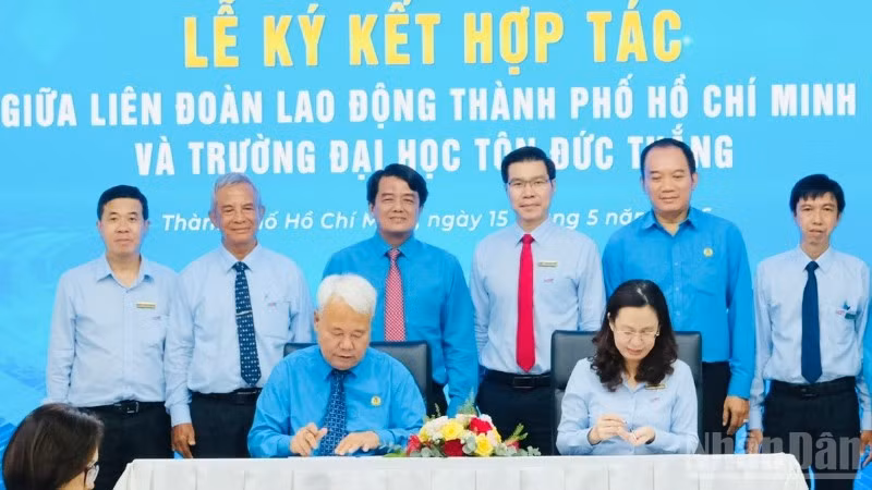 Trường đại học Tôn Đức Thắng và Liên đoàn Lao động Thành phố Hồ Chí Minh ký kết thỏa thuận hợp tác giai đoạn 2026-2030.