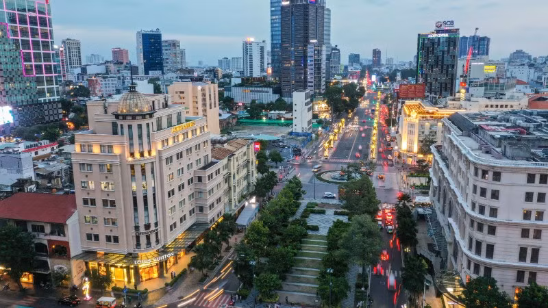 Một góc trung tâm Thành phố Hồ Chí Minh năng động, phát triển.