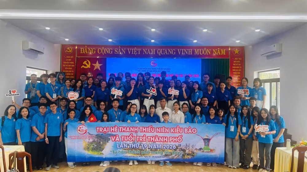 50 đại biểu thanh thiếu niên kiều bào từ 17 quốc gia và vùng lãnh thổ trên toàn thế giới đã tham dự Trại hè thanh thiếu niên kiều bào năm 2026. Ảnh: BTC