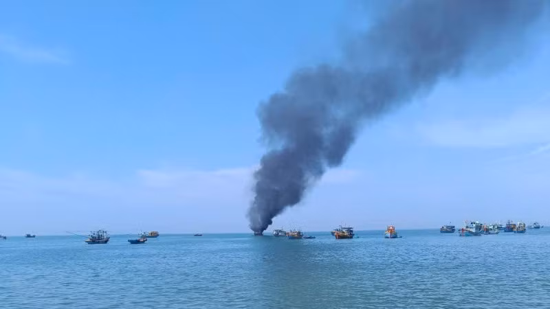 Hiện trường vụ cháy.
