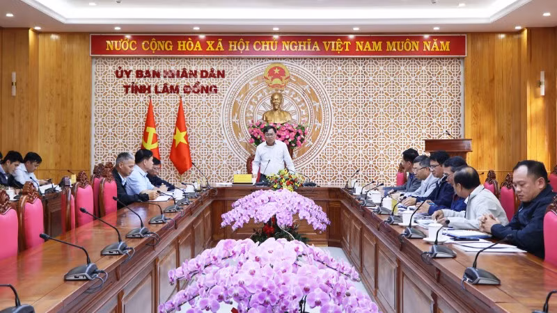 Lãnh đạo tỉnh làm việc với các công ty.