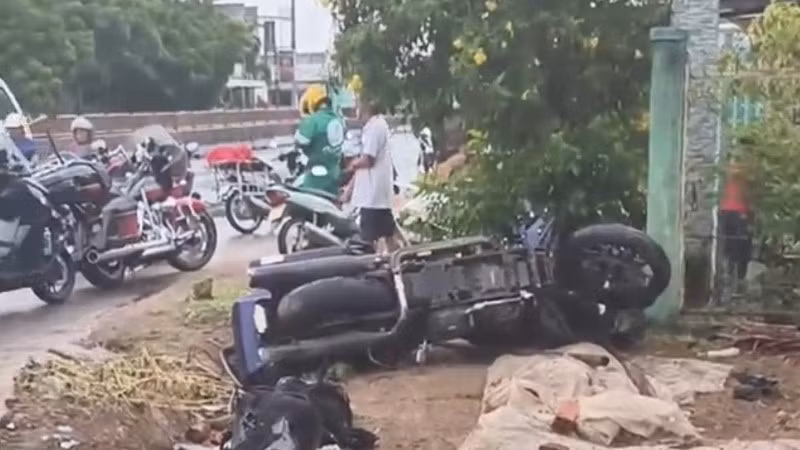 Hiện trường vụ tai nạn.