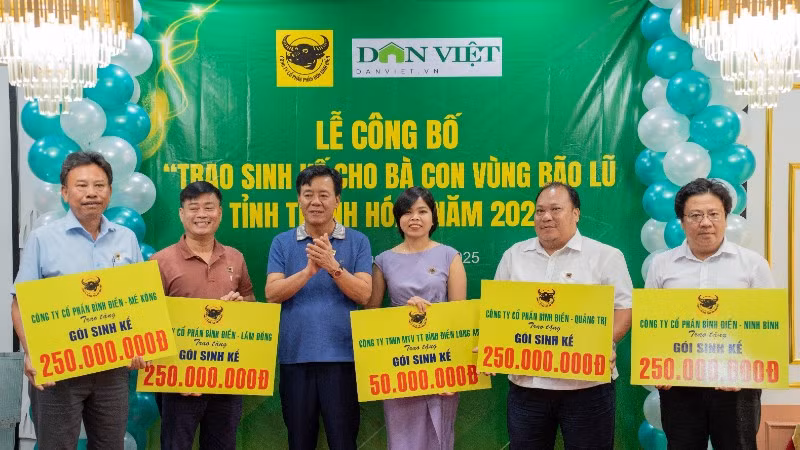 Lễ công bố “Trao sinh kế cho bà con vùng bão lũ tỉnh Thanh Hóa năm 2025”.
