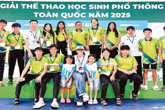 Đội tuyển môn bơi tỉnh Quảng Trị tham gia Giải Thể thao học sinh phổ thông toàn quốc năm 2025.