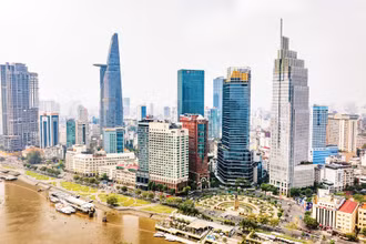 Khu trung tâm Quận 1 nằm trong quy hoạch phần lõi của Trung tâm Tài chính quốc tế Việt Nam tại Thành phố Hồ Chí Minh. Ảnh (THÀNH ĐẠT)