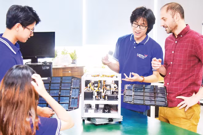Một tiết học của Khoa Khoa học vũ trụ và trái đất tại Trường đại học Khoa học và Công nghệ Hà Nội.
