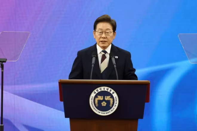 Tổng thống Hàn Quốc Lee Jae Myung. (Ảnh: Xinhua)