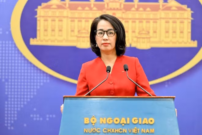 Người phát ngôn Bộ Ngoại giao Phạm Thu Hằng.