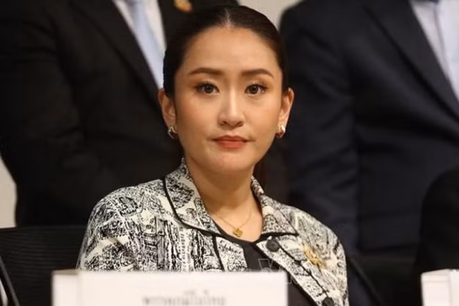 Cựu thủ tướng Thái Lan Paetongtarn Shinawatra. (Ảnh: THX/TTXVN)