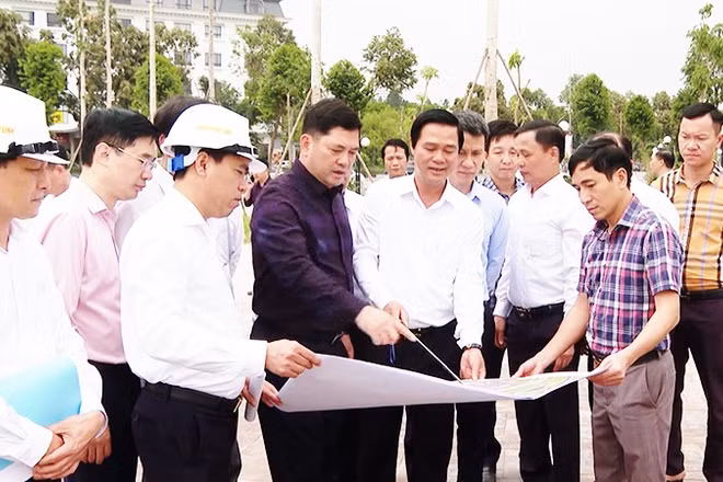 Bí thư Tỉnh ủy Bắc Ninh Nguyễn Hồng Thái kiểm tra tiến độ triển khai dự án trên địa bàn.