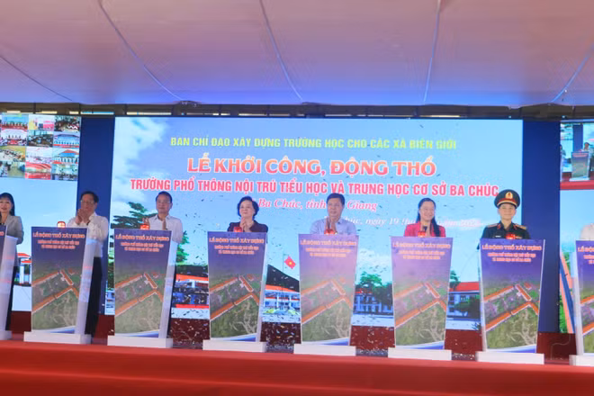 Phó Thủ tướng Phạm Thị Thanh Trà dự Lễ khởi công xây dựng trường học tại xã Ba Chúc.