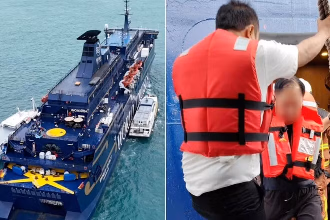 Cơ quan Hàng hải và Cảng vụ (MPA) cho biết tất cả hành khách đã được sơ tán an toàn. (Ảnh: straitstimes.com)