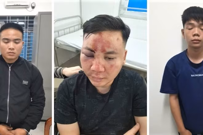3 trong số 10 đối tượng bị tạm giữ hình sự. (Ảnh: CÔNG AN NGHỆ AN)