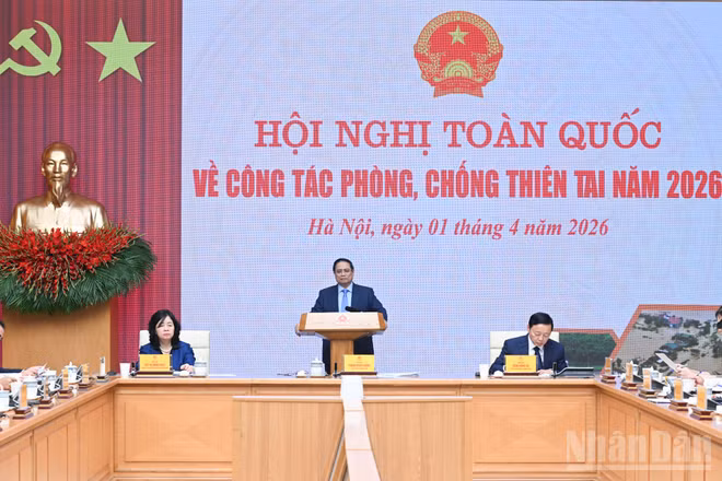 Thủ tướng Phạm Minh Chính – Trưởng Ban Chỉ đạo Phòng thủ dân sự quốc gia chủ trì Hội nghị toàn quốc về công tác phòng, chống thiên tai năm 2026.