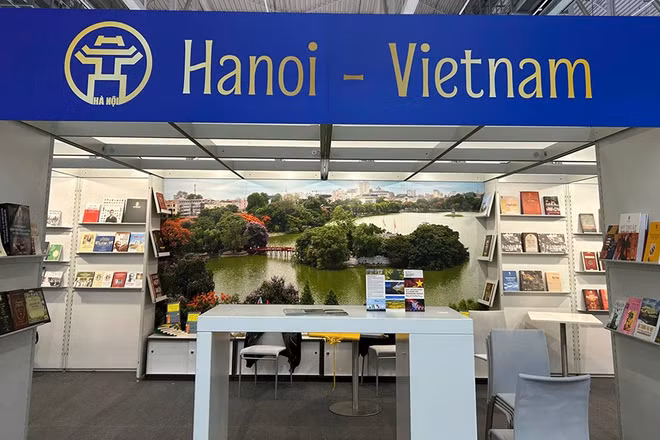 Gian hàng của ngành xuất bản Việt Nam tại Hội sách.