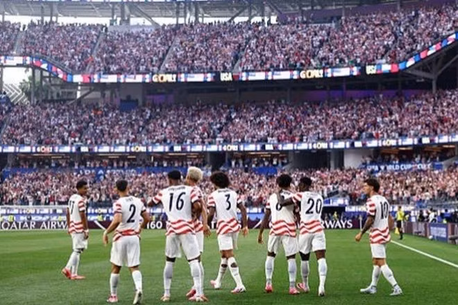 Đội tuyển Mỹ đang có tâm lý vô cùng thoải mái sau tấm vé đi tiếp sớm. (Ảnh: FIFA)