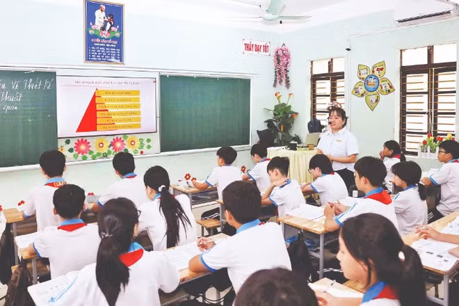 Trường trung học cơ sở Yên Biên (phường Hà Giang 2, tỉnh Tuyên Quang) luôn hướng tới các tiêu chuẩn cao hơn về chất lượng giáo dục (Ảnh: ĐẠI THẮNG)