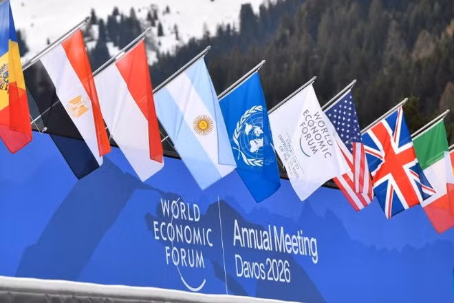Diễn đàn Kinh tế Thế giới (WEF) năm 2026 diễn ra tại Davos, Thụy Sĩ. (Ảnh: Tân Hoa xã)