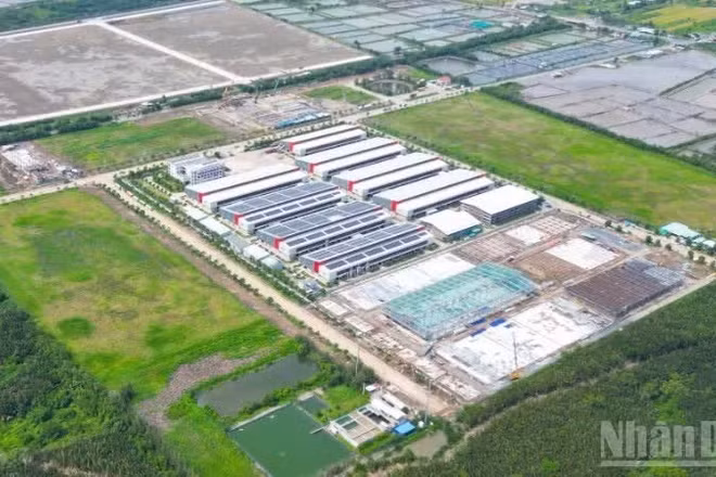 Một góc cụm công nghiệp Gia Thuận 1 (xã Gia Thuận, tỉnh Đồng Tháp).