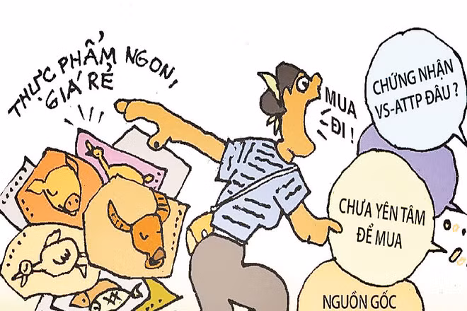 Góc biếm họa: Tránh xa thực phẩm không rõ nguồn gốc 
