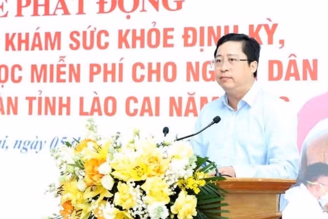 Đồng chí Dương Quốc Huy, Ủy viên Trung ương Đảng, Bí thư Tỉnh ủy phát biểu tại lễ phát động. (Ảnh: THANH SƠN)
