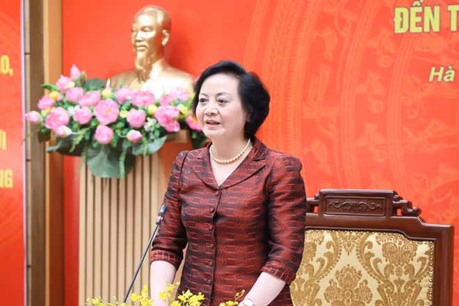 Bí thư Trung ương Đảng, Phó Thủ tướng Chính phủ Phạm Thị Thanh Trà phát biểu tại buổi làm việc. (Ảnh: VGP/Thu Giang)