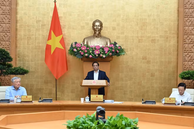 Thủ tướng Phạm Minh Chính chủ trì Phiên họp Chính phủ chuyên đề về xây dựng pháp luật tháng 8/2025.