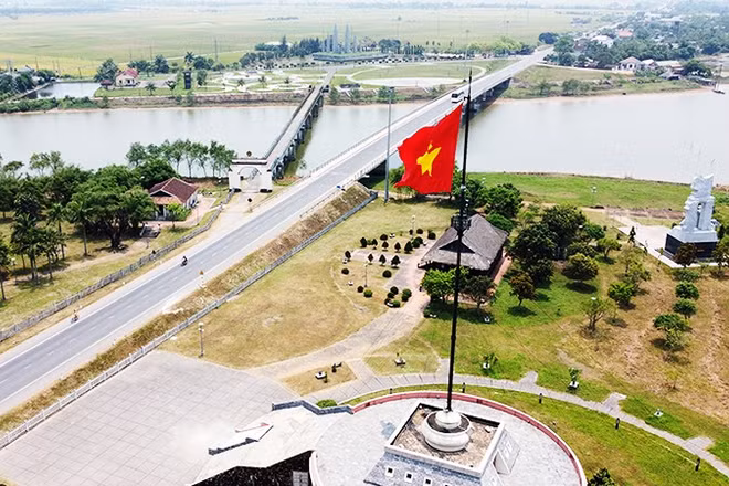 Dự án Công viên Thống Nhất tại Khu Di tích quốc gia đặc biệt Đôi bờ Hiền Lương - Bến Hải (Quảng Trị). Ảnh: ANH QUÂN