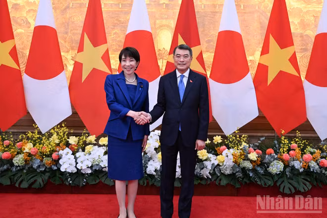 Thủ tướng Lê Minh Hưng và Thủ tướng Nhật Bản Takaichi Sanae.