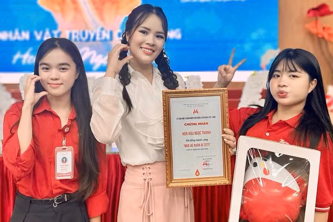 Hoa hậu Phạm Thị Ngọc Thanh truyền cảm hứng cho giới trẻ. (Ảnh: NVCC)