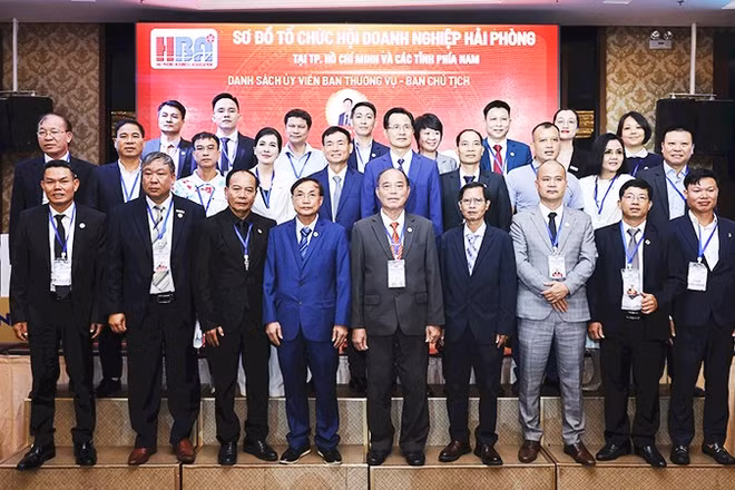 Ra mắt Ban Chấp hành Hội Doanh nghiệp Hải Phòng tại Thành phố Hồ Chí Minh và các tỉnh phía nam nhiệm kỳ 2026 - 2031. Ảnh: A.T
