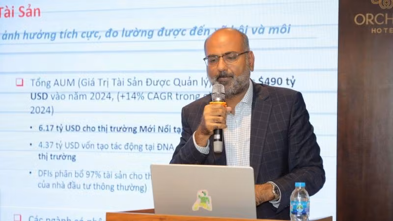 Ông Abhishek Mittal, Giám đốc điều hành Quỹ Aaviskaar Capital. (Ảnh: Khưu Dũng)