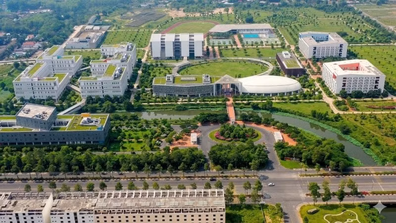 Trường đại học Việt Đức chụp từ trên cao. (Ảnh: Trường đại học Việt Đức)