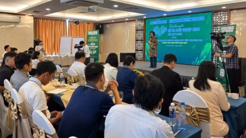 Quang cảnh phát động, triển khai cuộc thi Dự án Khởi nghiệp xanh lần 11.