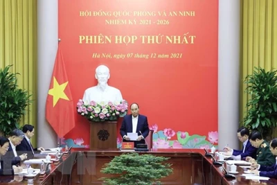 Chủ tịch nước Nguyễn Xuân Phúc phát biểu. (Ảnh: Thống Nhất/TTXVN)