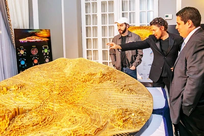 Mô hình thành phố Bitcoin thu nhỏ ở El Salvador. Ảnh: GETTY